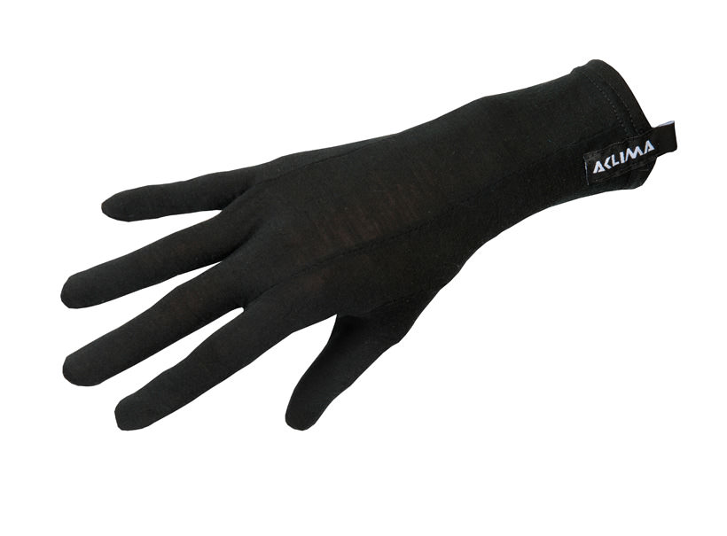 aclima lightwool liner gloves - jet black