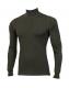 aclima warmwool mock neck w/zip herre - olive night/marengo