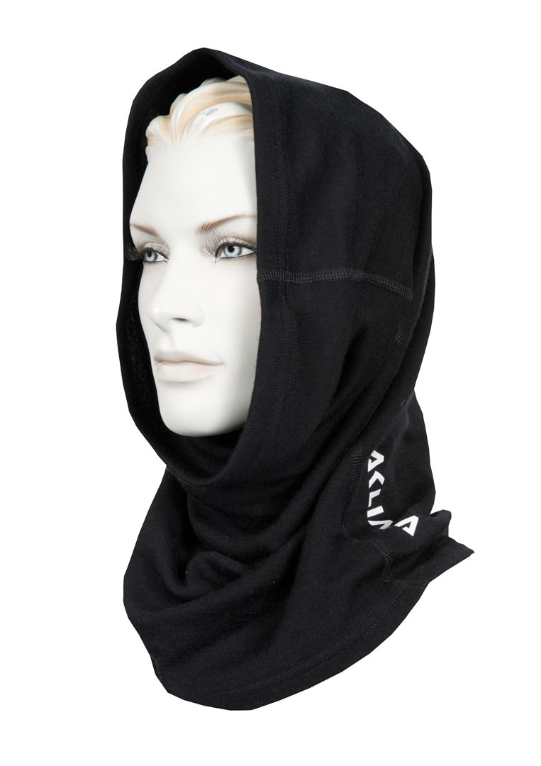 aclima warmwool round scarf - jet black