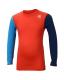 aclima lightwool crewneck barn - high risk red/ blithe/insignia blue