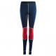 aclima lightwool reinforced longs dame - insignia blue/high risk red