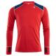 aclima lightwool reinforced crewneck herre - high risk red/insignia blue