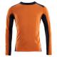 aclima lightwool sports shirt herre - orange popsicle/navy blazer
